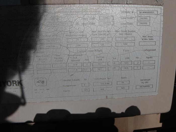 Used Pace Company P-36 Air Handler With York Chiller - Outside