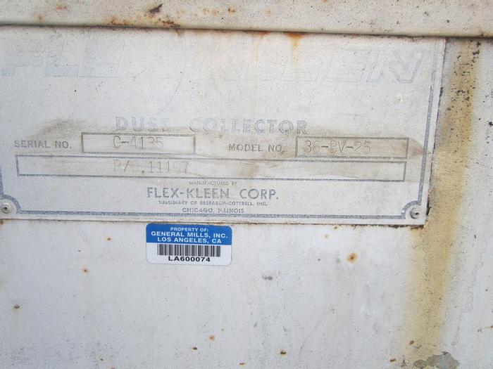 Used Dust Collector, Bin Vent, Flex Kleen, Mdl 36-BV-25, 316 S/st #S739568