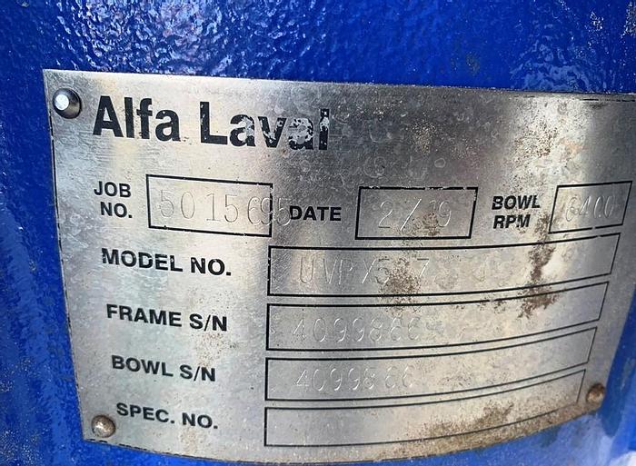 Used Centrifuge, Basket, Separator, Alfa Laval, UVPX507 #C743922