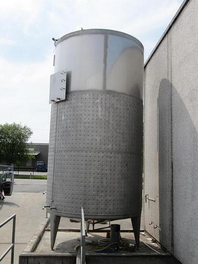 Used 25 m3 upright stainless steel tank with heating jacket. - SOLD