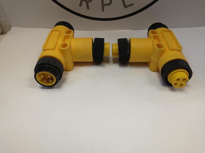 Used 2 lot LUMBERG 0906 UTP 312 SPLITTER T-CONNECTOR 4-Pin GHB4