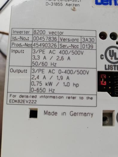 Used Lenze E82EV751_4C