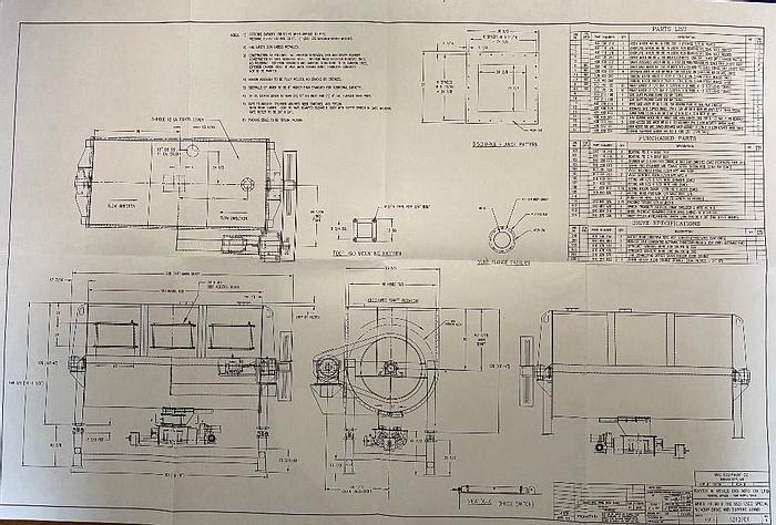 Used 700 CU. FT. HAYES & STOLZ RIBBON BLENDERS - S/S - (2) AVAILABLE