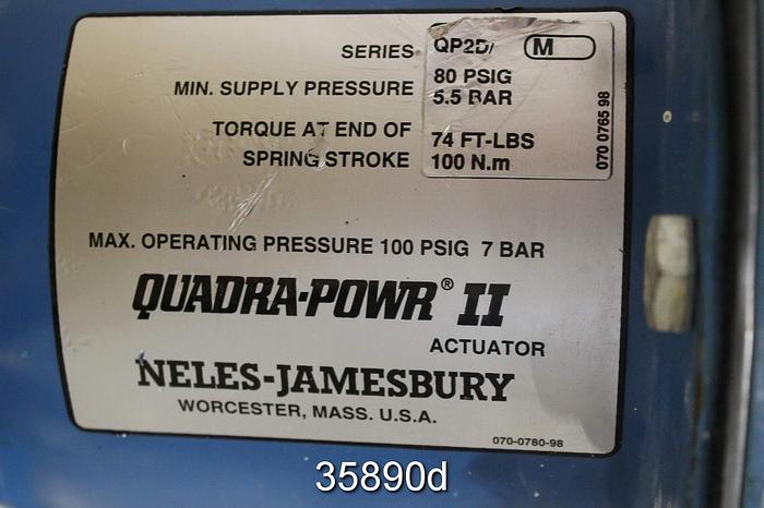 Used Neles Jamesbury 4" Air Operated Ball Valve, 7150313600MTT #35890