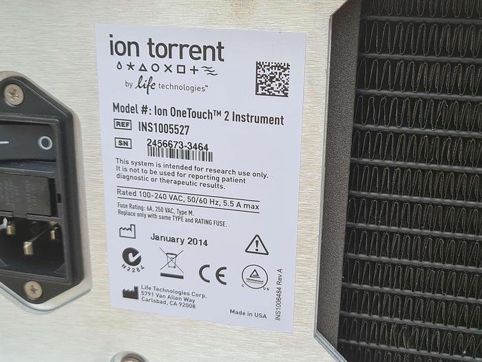 Used Life Technologies Ion Torrent OneTouch 2