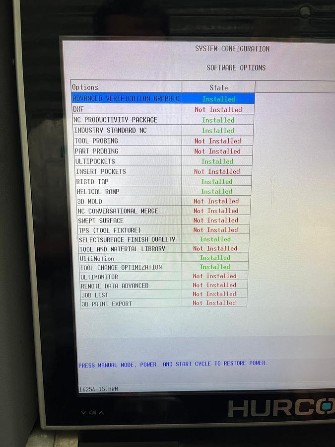 Used 2020 Hurco VM20i