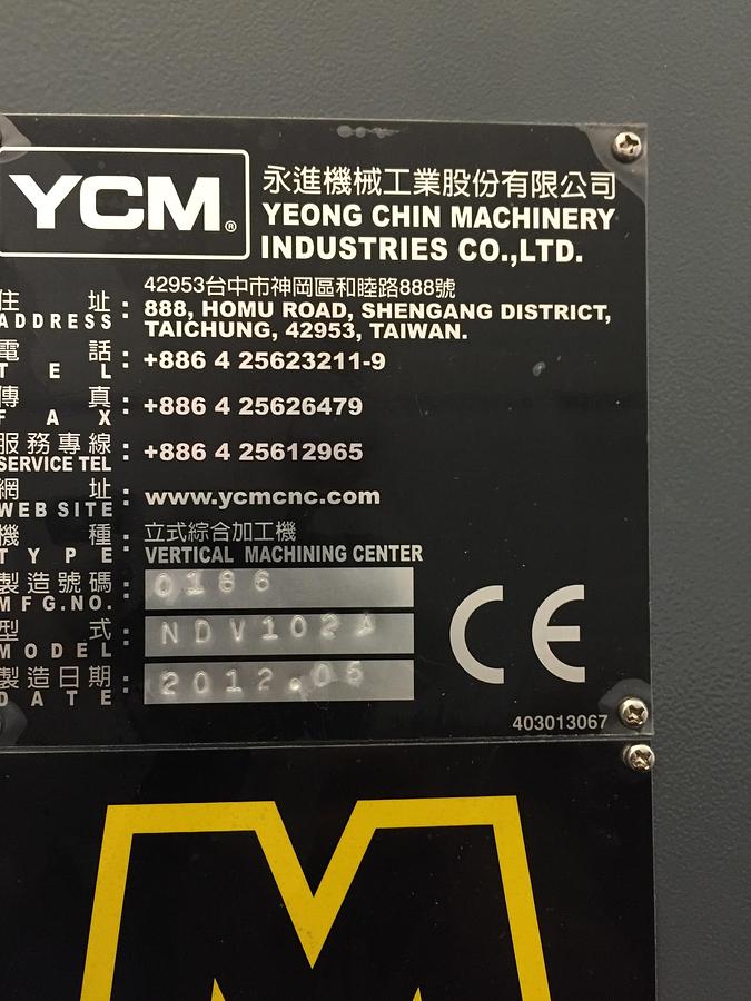 Used 2012 YCM NDV 102A
