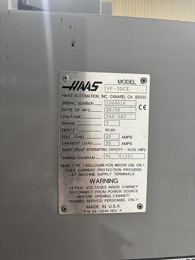 Used Haas VF3-DCE