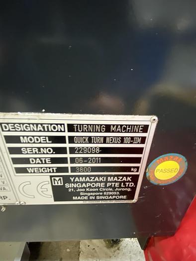 Used 2011 Mazak Quick Turn Nexus 100 II M