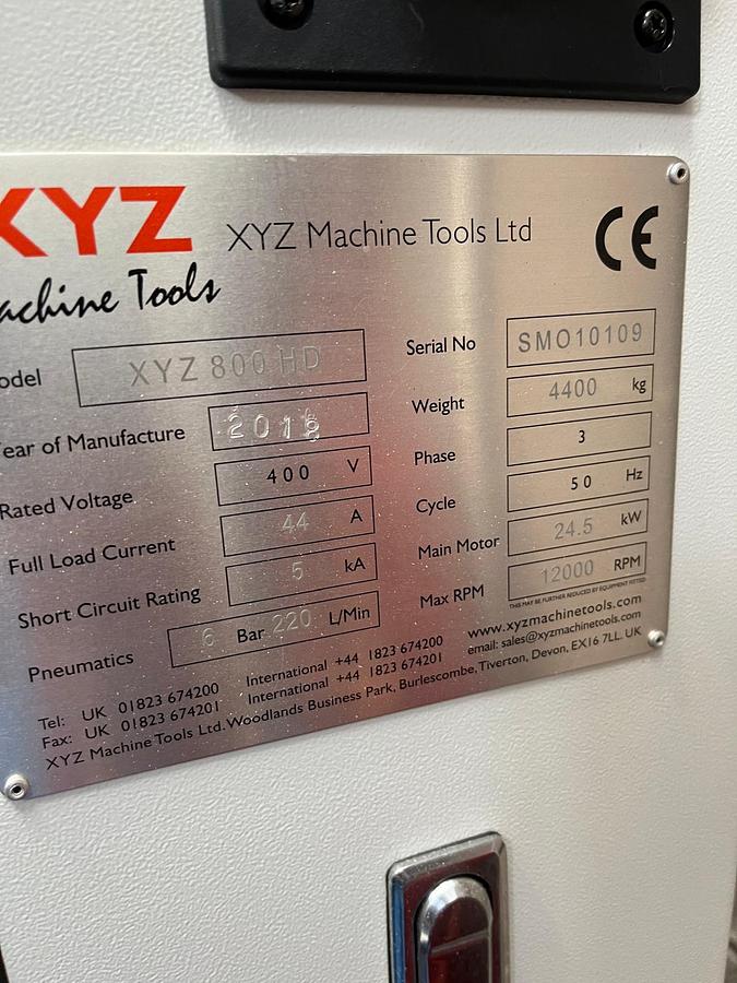 Used 2018 XYZ VMC 800-HD cmu/0516