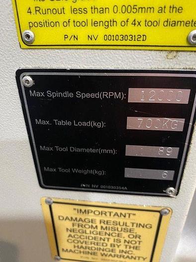 Used Hardinge Bridgeport GX 600