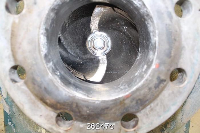 Used Goulds 3175 Goulds 3175, 4X6X18, 2 Vane Impeller, 15-1/4" Impeller Diameter, Stainless Steel Impeller, Stainless Steel Casing, Packing, 500 Gpm, 93 Feet Head, 1180 Rpm #26247