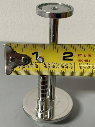 Used 4" Stainless Steel 1/4" Hose Fitting w/ 1/2" Sanitary Fitting