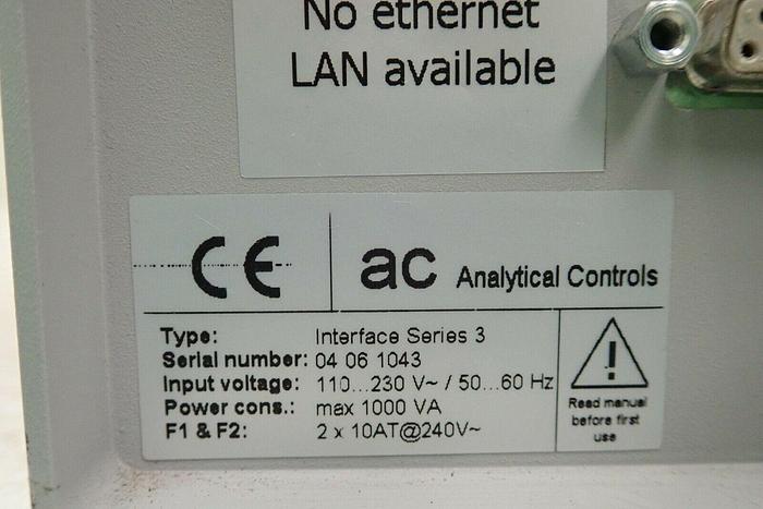 Used AC Analytical Controls Type Interface Series 3 Unit