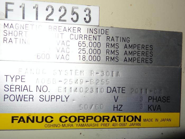 Used FANUC ARCMATE 120iC/10L 6 AXIS CNC MIG WELDING ROBOT WITH R30iA CONTROLLER