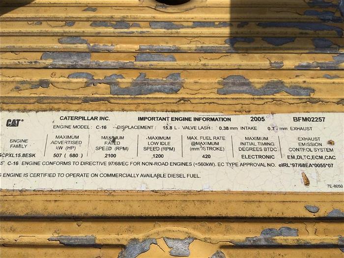 Used 2005 Sullair 20/12 - 1350 cfm / 500 psi Air Compressor