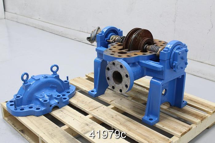 Used Goulds 3316 2x3x11 Two-Stage Split Case Pump, 2 4-Vane 9.5" Impellers #41979
