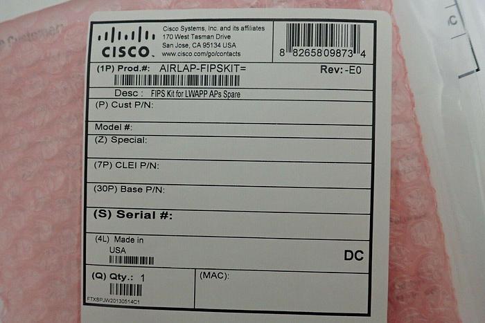 Used Lot of 10 Cisco AIRLAP-FIPSKIT= FIPS Kit for LWAPP APs Spare