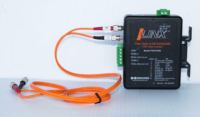 Used B&B Electronics FOSTCDRI Fiber Optic to RS-232-422/485 Converter I-Linx (7511)W