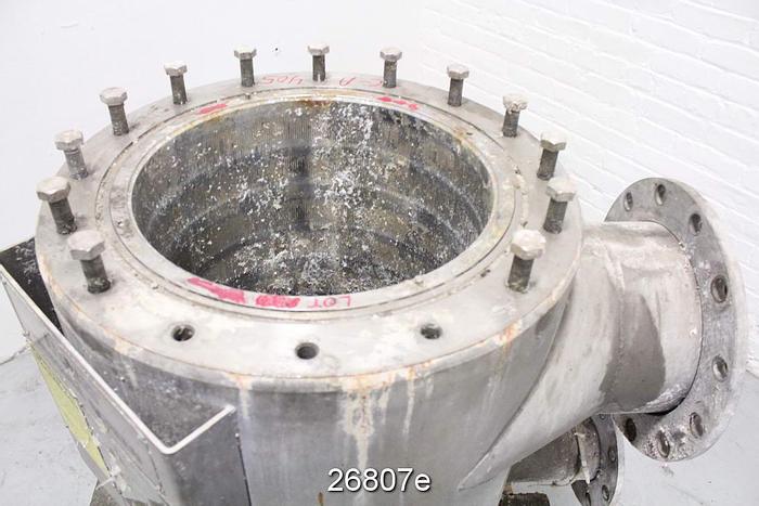 Used Bird Escher Wyss AXIGUARD 3 Axiguard Bird Escher Wyss Cs3 Thick Stock Pressure Screen Housing, 316 Stainless Steel.  Basket Has 0.006" Slots, 2.19% Open Area. #26807