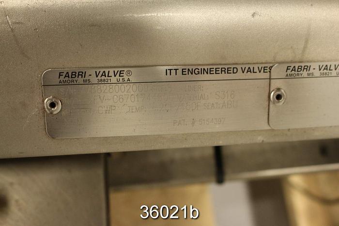 Used Fabri 8" Hand Operated Knife Gate Valve #36021