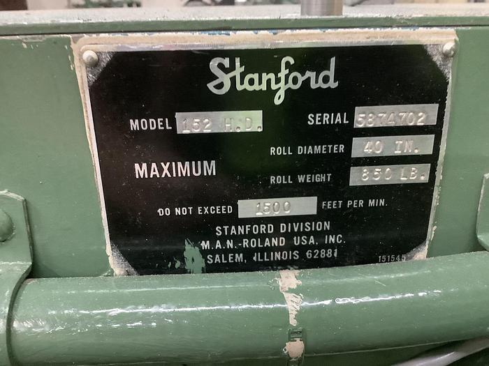 Used 20" STANFORD MODEL 152 HD REVERSIBLE DOCTOR MACHINE SHEAR SLITTING ALLEN BRADLEY DRIVE - PENDING