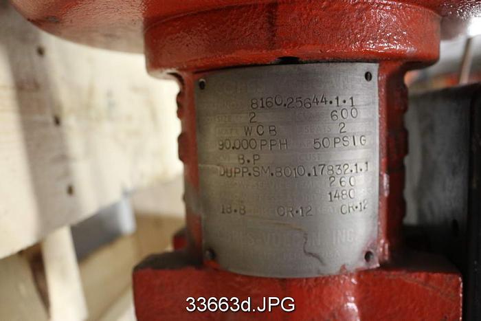 Used Copes Vulcan 2" Control Steam Valve #33663