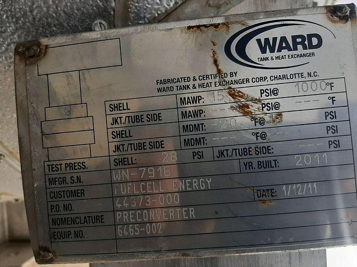 Used Tank, 400 Gallon, S/st, 20 PSI, 1,000 Deg F #S744386