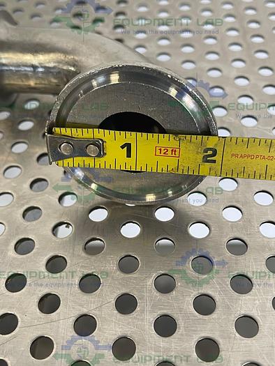 Used Sani Tech  STHT-W-1000 Silicone Hose w/ 1" Elbow Sanitary Fitting