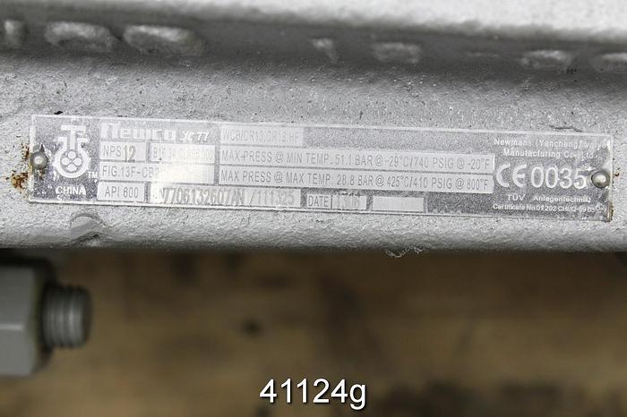 Unused Newco 13F-CB2 12" Globe Valve #41124