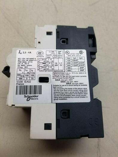 Used Telemecanique GV2-RT08 Motor Circuit Breaker