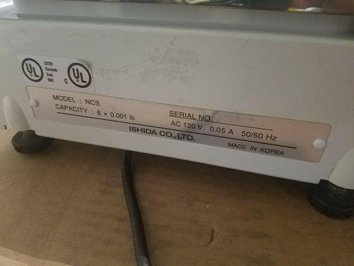 Used Ishida Counting Scale Model NCS Capacity: 6 x 0.001 Lb