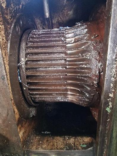 Used Berstorff 150mm dia PIN barrel coldfeed Rubber extruder