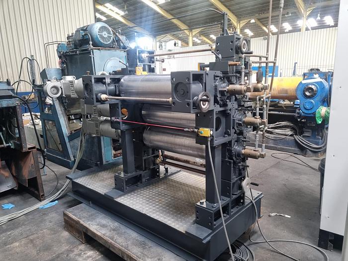 Used Dr Collin 850mm wide x 252mm dia 4 roll inverted L calender