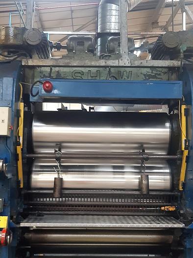 Used Shaw (UK) 24in dia x 68in wide 3 roll vertical stack calender