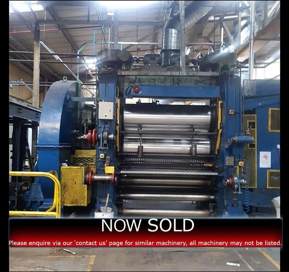 Used Shaw (UK) 24in dia x 68in wide 3 roll vertical stack calender