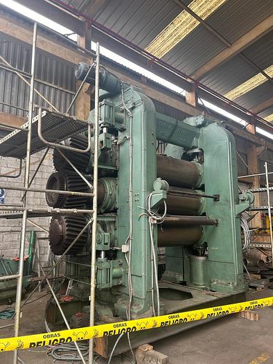 Used Comerio Ercole (Italy) 610mm dia x 1700mm 3 roll vertical stack calender