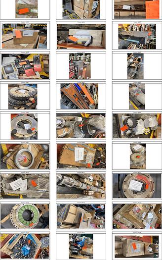 Used Spare Parts List for - (4 X Schuler 1000 ton Presses) (6 X USI 1200 Ton presses) (1 X Muller Weingarten Press)