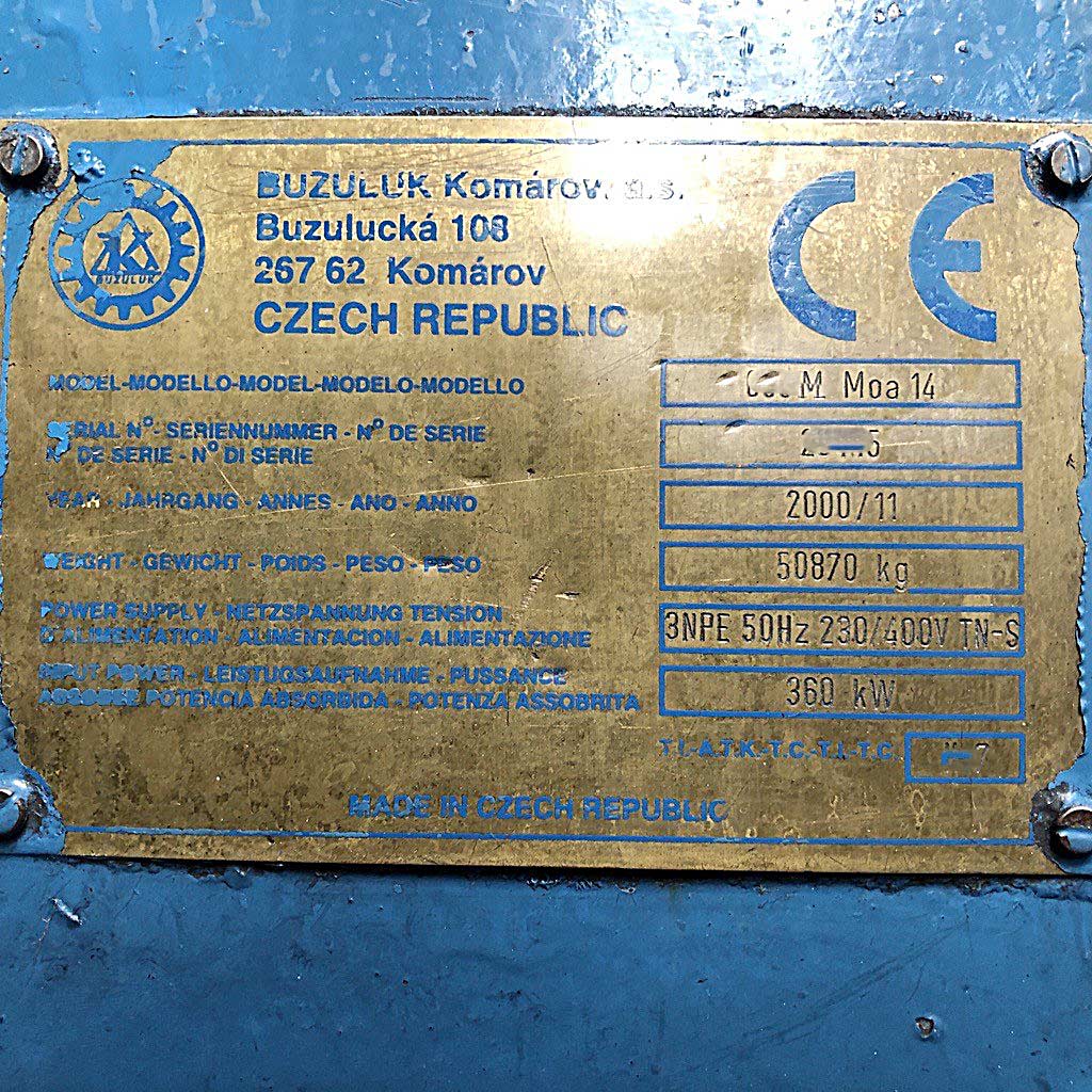 Used 2000 Bululuk 750mm dia x 2500mm Two Roll Mill and Stockblender
