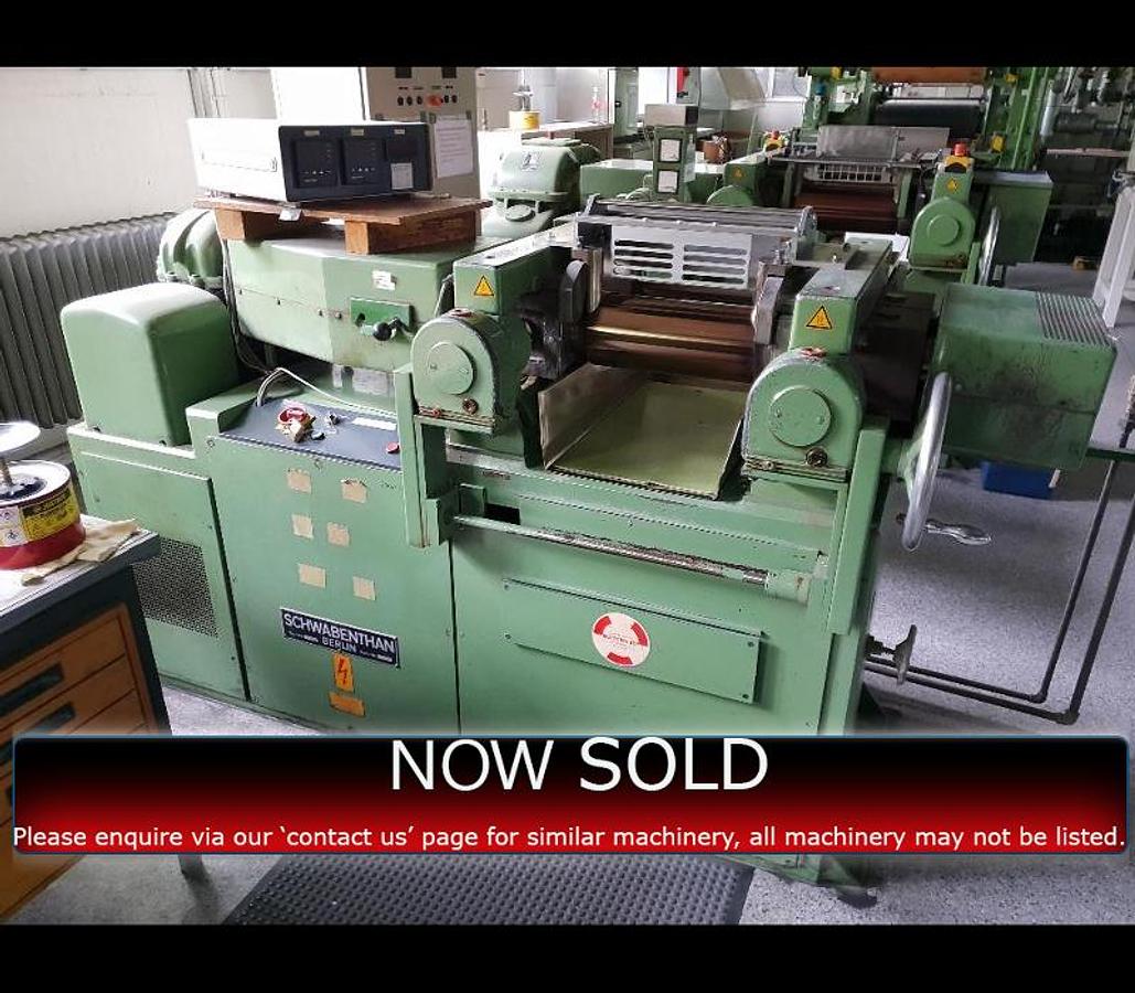 Used Schwabenthan 350 x 150mm 2 Roll Mill