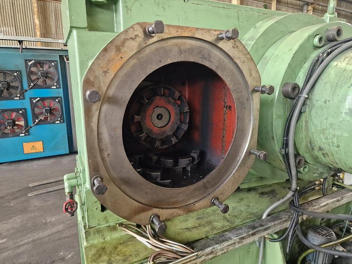 Used Berstorff 150mm dia PIN barrel coldfeed Rubber extruder