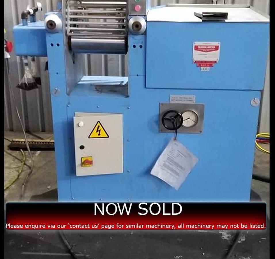 Used Farrel Bridge Farrel Bridge 300mm (12in) wide x 150mm (6in dia) two roll lab mill