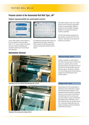 Used Collin Model W110E Two Roll Lab Mill