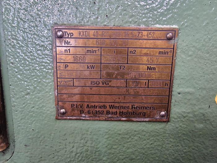 Used Berstorff 150mm dia PIN barrel coldfeed Rubber extruder