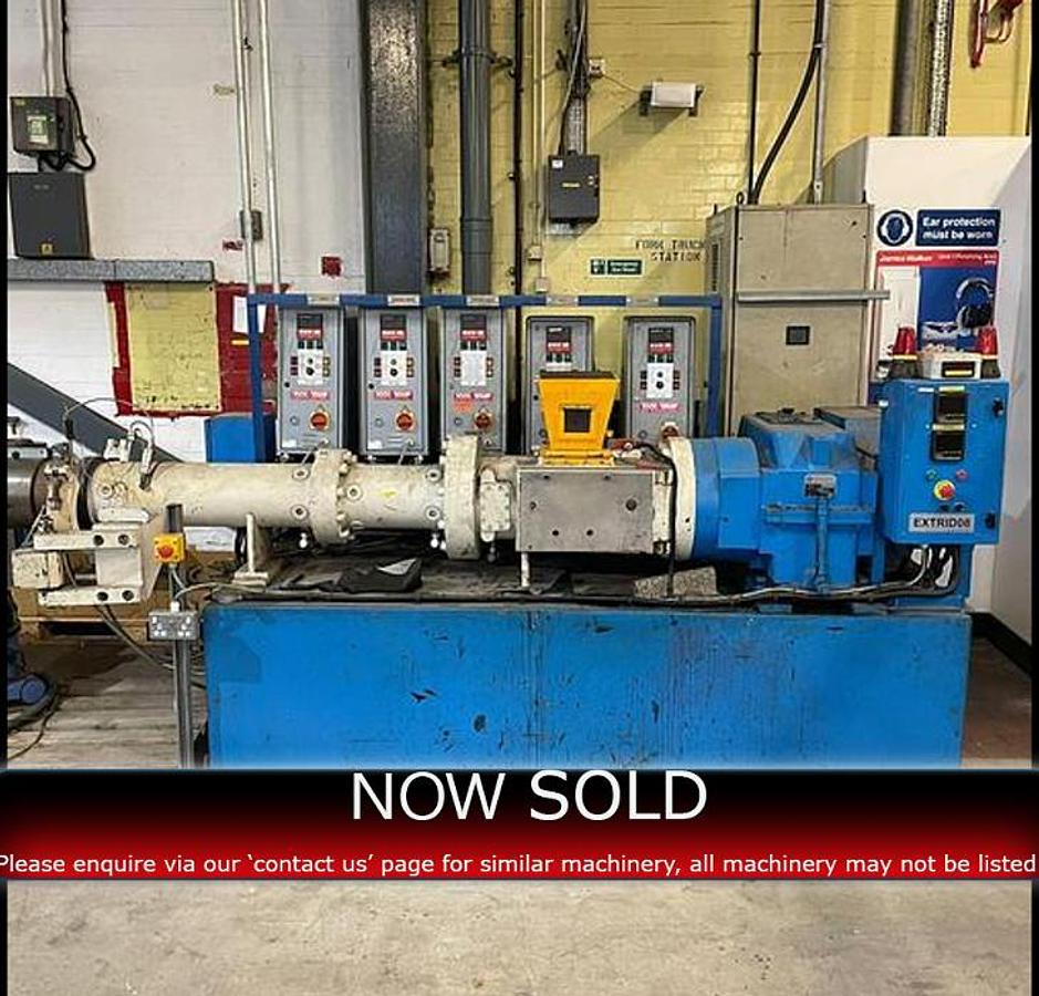 Used Iddon Bros 120mm dia. coldfeed rubber extruder