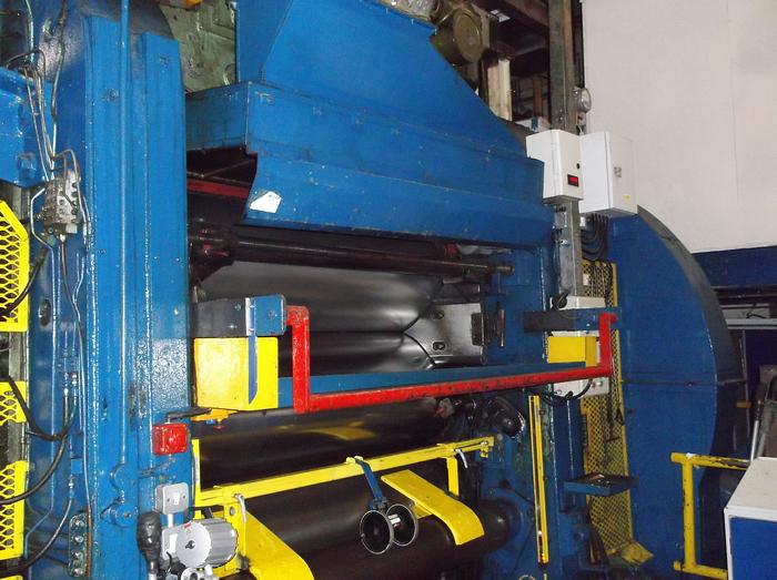 Used Shaw (UK) 24in dia x 68in wide 3 roll vertical stack calender