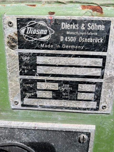 Used Diosna R200B High Speed Mixer
