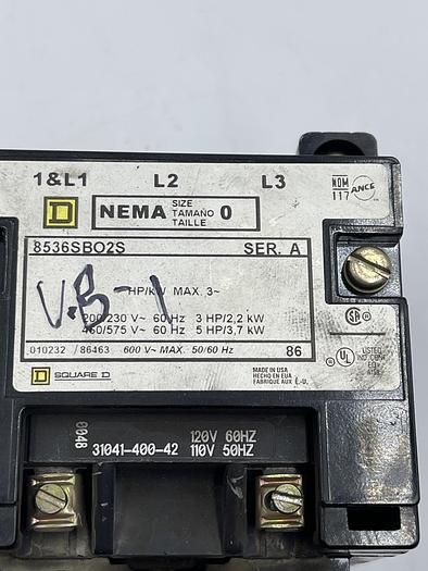 Used Square D NEMA 8536 SB02S Ser A