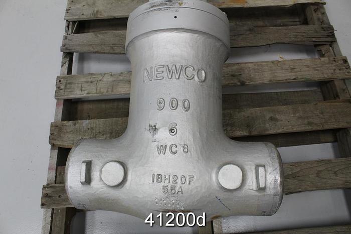 Used Newco 6" Hand Operated Globe Valve, WC6 Body #41200