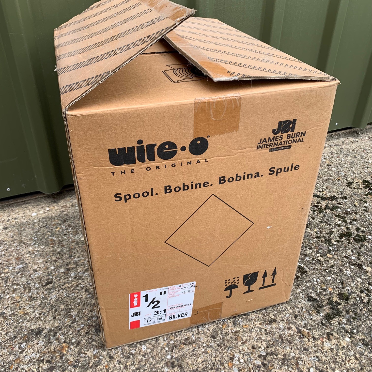 James Burn No.8 1/2" (12.7mm) 3:1 Silver Wire Binding Spool Reel